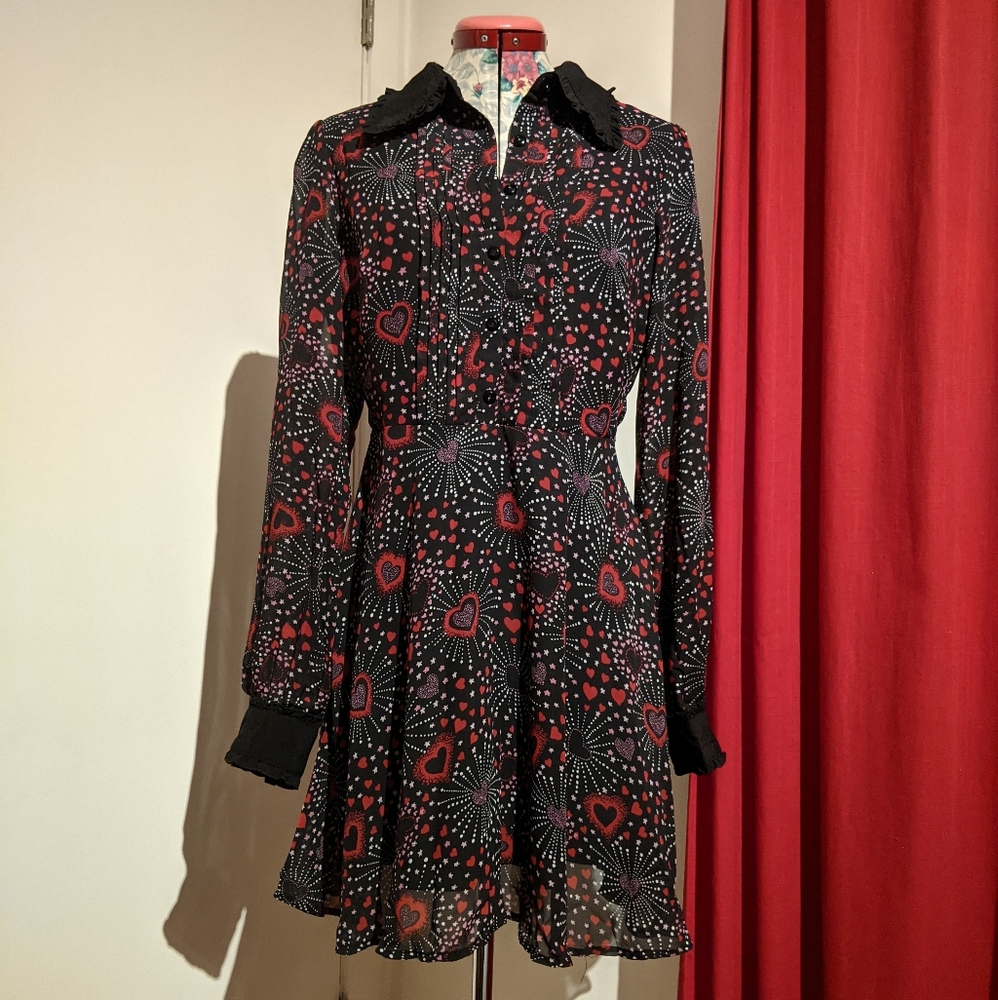Hell Bunny hearts dress size small